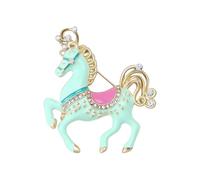 Broche de cheval de dessin animé avec motif dopamine pour une amélioration de la mode douce accessoire de chapeau, One Size, Comme décrit