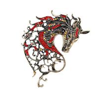 Broche de cheval inspirée, bijoux de poitrine élégants, excellent savoir-faire, épingle à revers unisexe, broche design unique, en alliage élégante, bijoux, accessoire équestre fait