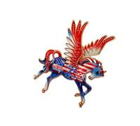 Broche de cheval volant en alliage de zinc, accessoire de badge du 250e anniversaire du jour de l ' indépendance des Américains pour hommes et femmes, badge de poitrine unisexe tendance