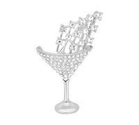 Broche de cocktail délicate pour femmes et filles, jolie broche en cristal unique, strass étincelants, accessoires de bijoux pour robes et costumes, M, Métal