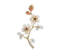 Broche De Coquillage En Forme Fleur Prunier Élégante Épingle Décorative Rétro Pour Femmes Accessoires Tenue Bijoux Déclaration Mode Elegant Shell Flower Broche