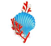 Broche De Corail En Coquille Glaçage Goutte À Goutte Unique Avec Perles Épingle À Revers Émaillée Bijoux Déclaration En Alliage Accessoires Vêtements Perles Élégantes Bijoux Mode