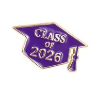 Broche de corsage de de diplôme d ' étudiant classique 2026, broche à revêtement émaillé, Badge décoratif en alliage de Zn pour la célébration, Badge de réussite des étudiants
