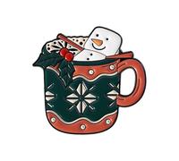 Broche de coupe de bonhomme de neige sur le thème des vacances, élan, bouton d ' épice, en alliage, broche de corsage, bijoux pour les Occasions festives d ' hiver, de saison des vacances