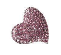 Broche de Cœur Ornée de Cristaux, Alliage, 1 Pièce | Décoration Délicate pour Chemises et Foulards, Style Élégant, Fête Saint Valentin, Invité Mariage