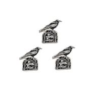 Broche de deuil oiseau noir corbeau, broche décorative corbeau, badge de deuil, vêtements et accessoires, 1.0*1.0*1.0