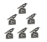 Broche de deuil oiseau noir corbeau, broche décorative corbeau, badge de deuil, vêtements et accessoires, 1.0*1.0*1.0