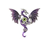 Broche de dragon complexe, bijou en alliage durable, personnalisable pour les anniversaires et les occasions spéciales, thème élégant et polyvalent, Einheitsgröße, comme décrit