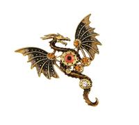 Broche de dragon complexe, bijou en alliage durable, personnalisable pour les anniversaires et les occasions spéciales, thème élégant et polyvalent, Einheitsgröße, comme décrit