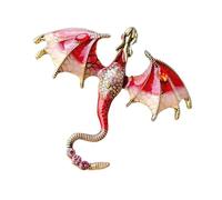 Broche De Dragon En Émail - Épingle De Dragon Volant Rétro, Épingle À Revers Dragon Élégante | Badge De Dons De Dragon De Mode Avec Détails En Or, Épingle De Manteau De Costume Élégant Pour Le Blazer