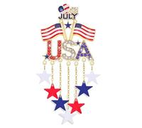Broche de drapeau américain en alliage avec des couleurs rouge blanc bleu broche patriotique Badge bijoux parfait pour les vacances nationales patriotique américaine