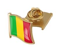Broche De Drapeau Du Mali Broches En Émail Insignes D'Épinglette, Broche D'Insigne De Drapeau De Bouton De Papillon, Insignes D'Émail Du Mali Accessoire De Sac À Dos De Veste De Chemise, A, Taill