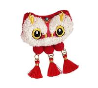 Broche de festival du printemps - Décoration de Nouvel An chinois - Style traditionnel - Rouge - Ornement pour porte, mur, appartement, bureau, restaurant, magasin, 0.01 Ounce (Pack of 120), Coton