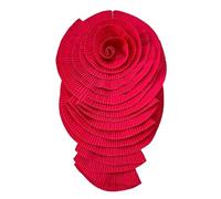 Broche de fleur de déclaration avec plissé en couches | Pétales plissés superposés, déclaration florale dimensionnelle, accent décoratif pour robes et chemises, fabriqué