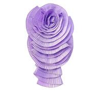 Broche de fleur de déclaration avec plissé en couches | Pétales plissés superposés, déclaration florale dimensionnelle, accent décoratif pour robes et chemises, fabriqué