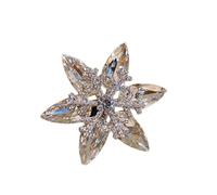 Broche de flocon de neige "Bright Star", cristal ultra-flash, niche, manteau de costume de luxe léger, accessoires de broche