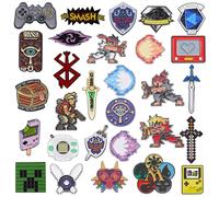 Broche de jeu de dessin animé, bouclier dés, coffre au trésor, épée, poignard, Machine de transformation, Console, Badge d'aventure, broches Punk, bijoux