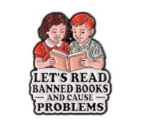 Broche de lecture de dessin animé, badge en métal mignon et unique pour les petites filles et les garçons., taille unique, Acrylique