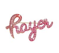 Broche de lettres roses élégantes pour le soutien des cancers du sein Broche en alliage délicat avec des accents de Accessoires de revers Bijoux inspirants
