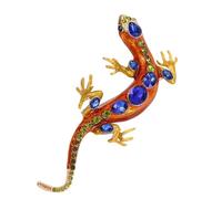 Broche de lézards de styles antiques, accessoire de mode en alliage unique, conception de reptiles, pour décoration de de manteau, d ' anniversaire, accessoire de lézards élégants