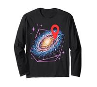 Broche de localisation Galaxie Astronomie Spatiale Manche Longue