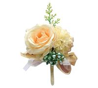Broche de mariage - Broche en forme de rose - Broche de mariage - Broche de mariage - Boutonnière pour marié et témoin - Avec fleur artificielle - Pour anniversaire de mariage - Dîner formel