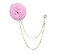 Broche de mariage en tissu fait à la main en forme de rose pour marié