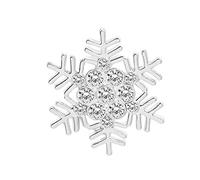 Broche de Noël avec strass en cristal CZ perle flocon de neige d'hiver décorations de fête, cravate, robe, accessoires bijoux pour femmes et filles, Métal, Oxyde de Zirconium,