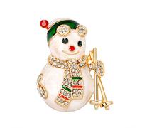 - Broche de Noël bonhomme de neige - pour femme - Colorée - Pour bricolage - Accessoires pour vêtements, sacoches, sacs à dos, vestes, chapeau, bijoux, 3,9 x 3,1 x 0,5 cm, Alliage