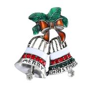 Broche de Noël Clochette en Alliage, Bijou Femme pour Soirée | Épingle Poitrine Élégante, Style Accrocheur, Fête de Noël et Bal Prom, Forme Clochette