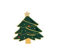 Broche de noël, dessin animé européen et américain, cloches de bonhomme neige, Badge Corsage, broche collier d'arbre noël (C, One Size)