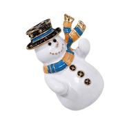Broche de Noël élégante avec strass - Beau sapin de Noël - Bonhomme de neige - Pour femme - Décoration de bureau, taille unique, Comme décrit