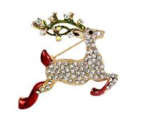 Broche de Noël en strass pour veste, robe, écharpe, cardigan, décoration de cadeau de Noël