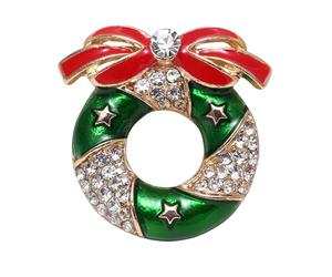 Broche de Noël étincelante ludique pour corsage décontracté vêtements bijoux adaptés à une broche de Noël au look moderne assorti, One Size, Comme décrit, Produit conforme à la description.