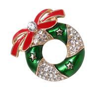 Broche de Noël ludique étincelante - Jolie broche élégante - Texture en alliage - Pour déguisement de fête et cadeau de Noël, taille unique, Comme décrit