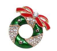 Broche de Noël ludique étincelante - Jolie broche élégante - Texture en alliage - Pour déguisement de fête et cadeau de Noël, taille unique, Comme décrit