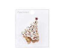 Broche de Noël mignon vieil homme arbre de Noël décoration goutte à goutte Badge accessoires personnalisé vêtements sac bijoux broche cadeau (Grey, One Size)