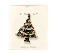 Broche de Noël mignon vieil homme arbre de Noël décoration goutte à goutte Badge accessoires personnalisé vêtements sac bijoux broche cadeau (Army Green, One Size)