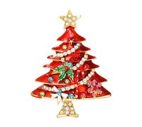 Broche de Noël pour décorations de Noël, pull, écharpe, rouge, 6,5 x 4,7 cm, 6.5x4.7cm, Plastique, comme description