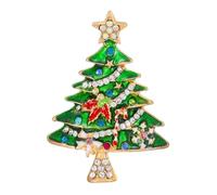 Broche de Noël pour décorations de Noël, pull, écharpe, vert, 6,5 x 4,7 cm, 6.5x4.7 cm, Plastique, comme description