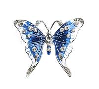 Broche De Noël Série Papillon De Mode Conception élégante Broche Broche pour Alliage De Mariage Châle Clip 1 PCS Taille 4.5 * 4 cm Bleu Robuste et Économique