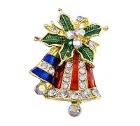 Broche de Noël vintage en forme de cloche, accessoire de corsage pour vêtements, artisanat créatif et exquis, tendance avec une belle