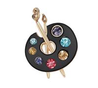 Broche de palette d ' art en émaillés, construction en alliage, épingle à revers, accessoire de bijoux pour vêtements élégants, broche artistique moderne pour tenues