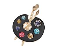 Broche de palette d ' art en émaillés, construction en alliage, épingle à revers, accessoire de bijoux pour vêtements élégants, broche fabriquée à la main pour accessoires