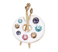 Broche de palette d ' art en émaillés, construction en alliage, épingle à revers, accessoire de bijoux pour vêtements élégants, broche artistique moderne pour tenues