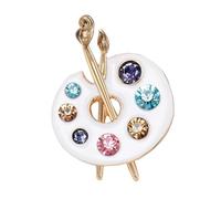 Broche de palette d ' art en émaillés, construction en alliage, épingle à revers, accessoire de bijoux pour vêtements élégants, broche fabriquée à la main pour accessoires
