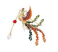 Broche de pêche émaillée exquise fabriquée à la main Broche Bijoux de mode Pin Texture blessée Parfait pour les vêtements de fête de mariage