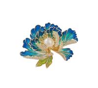 Broche de pêche émaillée exquise fabriquée à la main Broche Bijoux de mode Pin Texture blessée Parfait pour les vêtements de fête de mariage