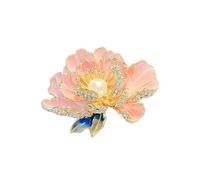 Broche de pêche émaillée exquise fabriquée à la main Broche Bijoux de mode Pin Texture blessée Parfait pour les vêtements de fête de mariage