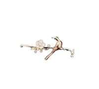 Broche de perle d'oiseau de fleur poétique avec la conception artistique orientale exquise portant et assortis des accessoires